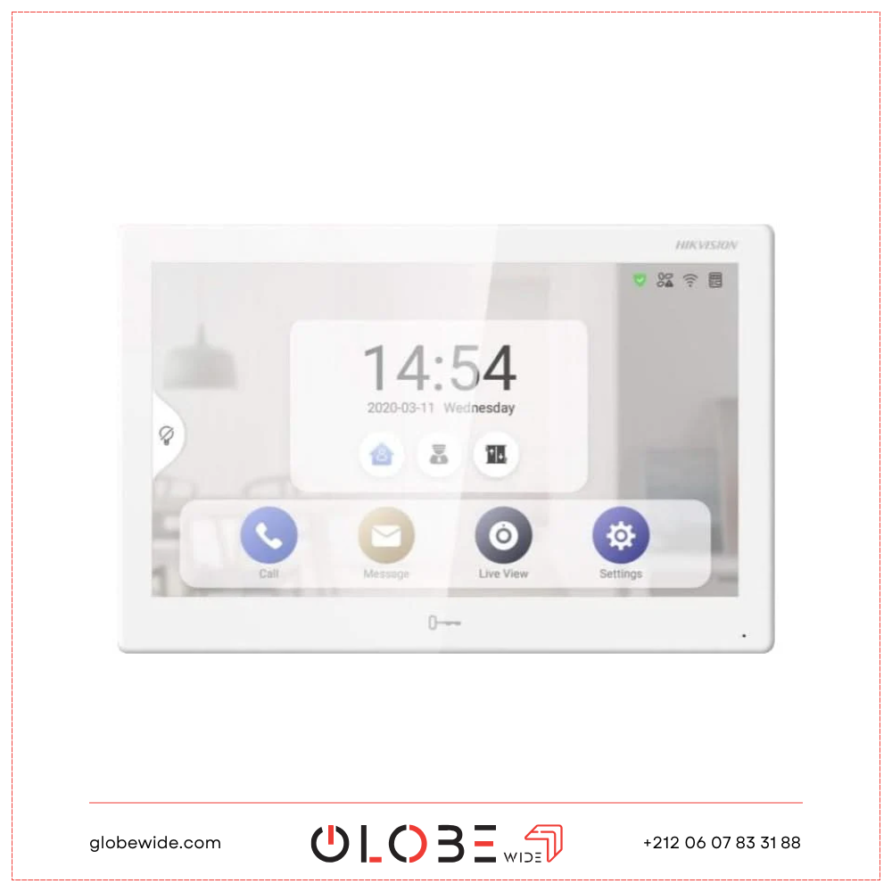 Moniteur vidéophone HIKVISION écran TFT 7" DS-KH9310-WTE1