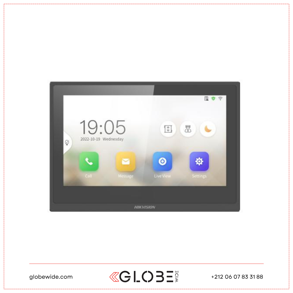 Moniteur vidéophone HIKVISION écran TFT 7" DS-KH6351-WTE1
